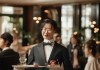 酒店服务员礼仪表演，细节里的服务艺术，宾客眼中的尊贵体验
