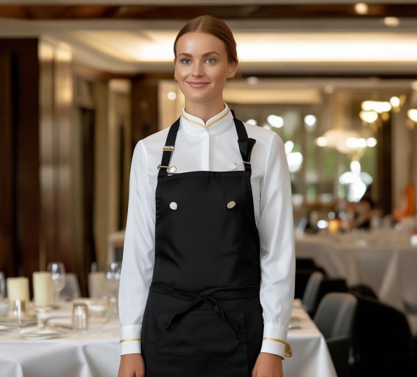 五星级酒店餐饮包间服务员工作服，细节里的专业与优雅