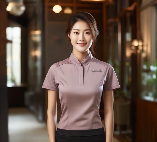 酒店餐饮工作服T恤，服务员短袖女的职业风采与实用之选