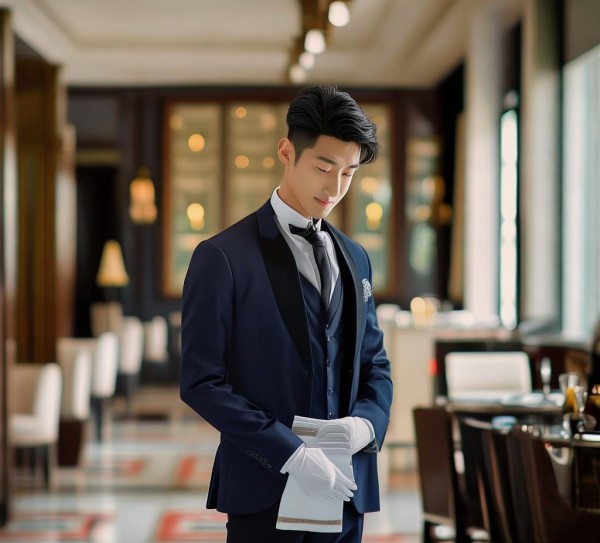 高档酒店服务员鞠躬礼仪,细节中的服务艺术与尊重之道