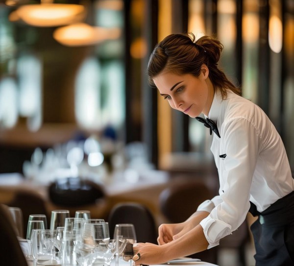 路桥酒店餐饮部服务员,专业素养与贴心服务的双重体现