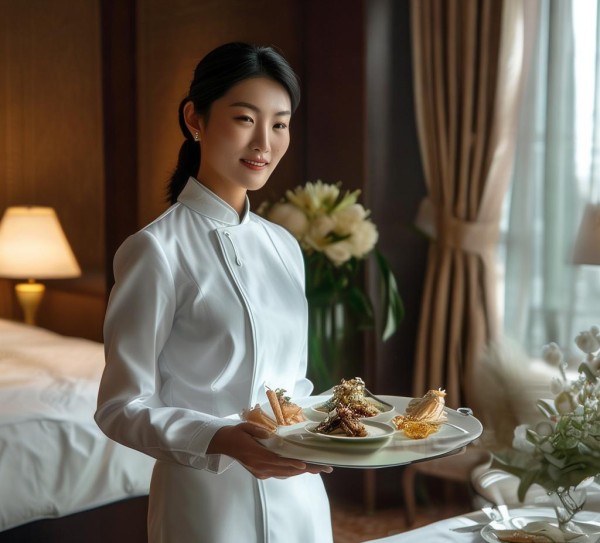 五星级酒店的客房餐饮服务员，细节里的服务艺术与职业温度
