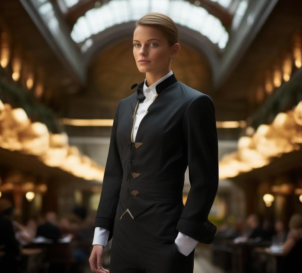 温德姆酒店餐饮服务员工作服，专业与细节的完美融合