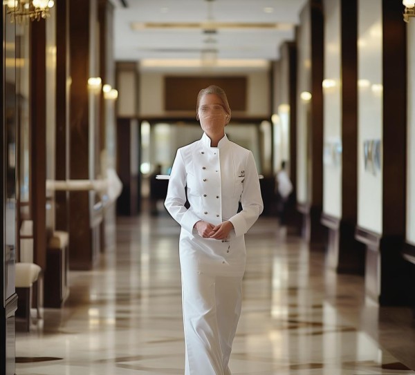 酒店服务员走姿礼仪规范，细节体现专业与服务温度