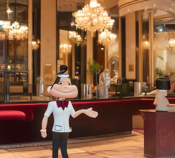 酒店服务礼仪漫画图，以趣味画面诠释专业服务温度