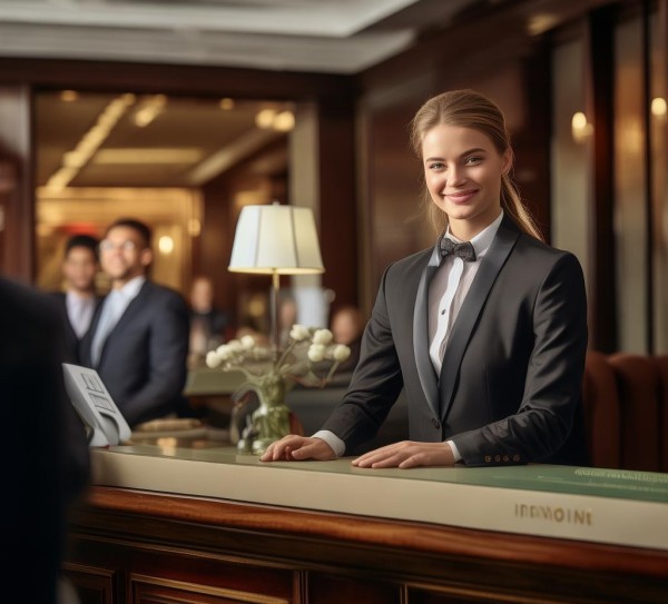 酒店服务台礼仪图片大全，专业服务细节的视觉指南，展现卓越宾客体验