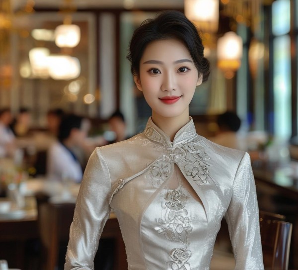 酒店餐饮高级年轻旗袍服务员工资，行业内的高价值岗位，薪资构成与逻辑解析